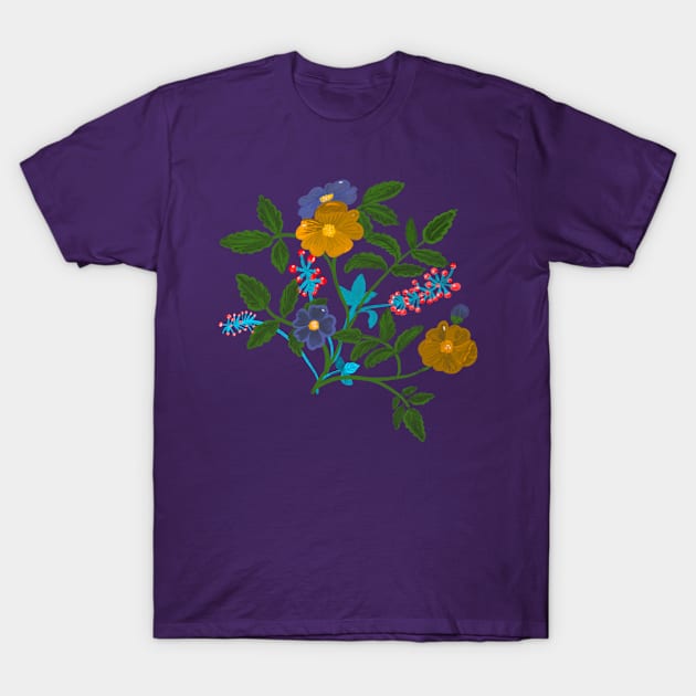 Wildflowers T-Shirt by Floflo art